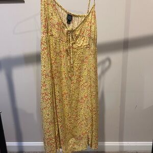 Yellow and Pink Floral Dress